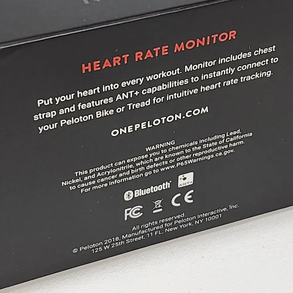Peloton ‎HR-C-01 Heart Rate Monitor Chest Torso Band BB
